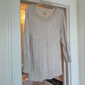 Loft Tan Sweater with Color Dots